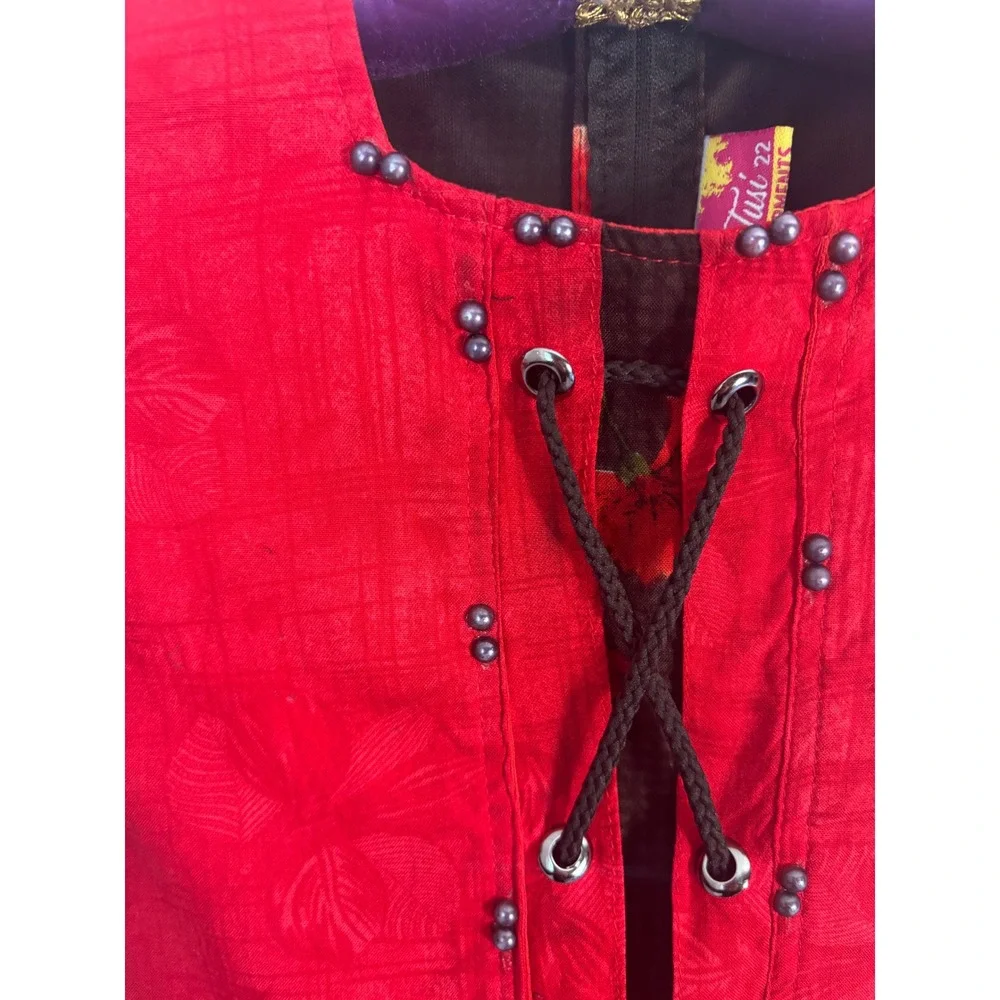 Little Girl's Vintage Red+Brown Folk‎ Dress